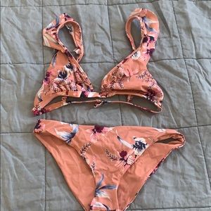 Tori Praver pink floral bikini